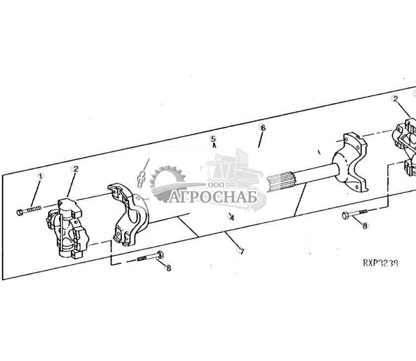 PTO DRIVELINE (TRANSMISSION TO PTO CLUTCH) 